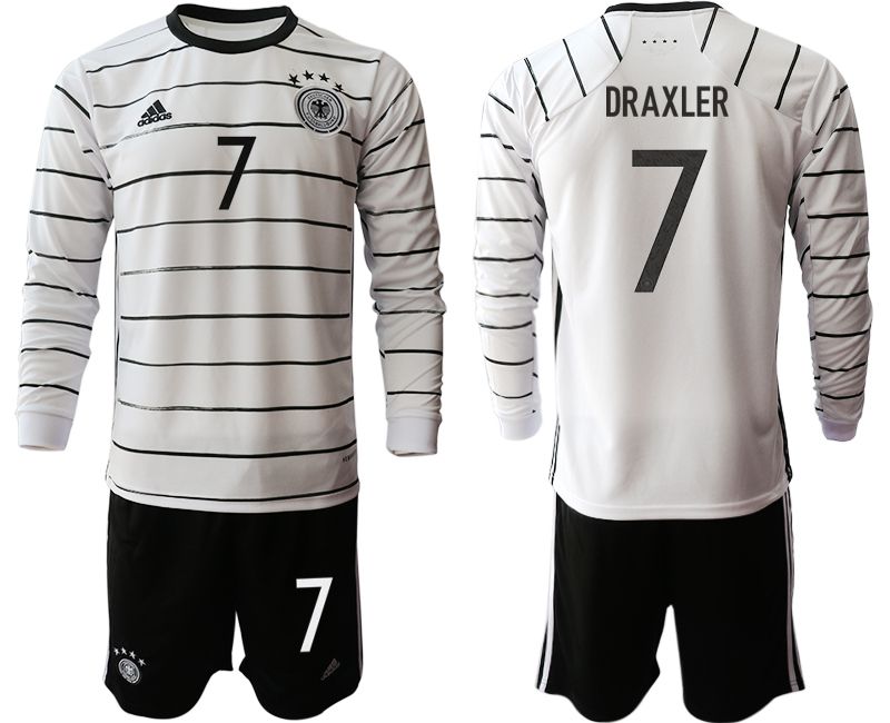 Men 2021 World Cup National Germany home long sleeve #7 white Soccer Jerseys1
